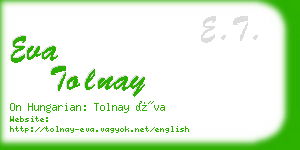 eva tolnay business card